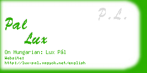 pal lux business card